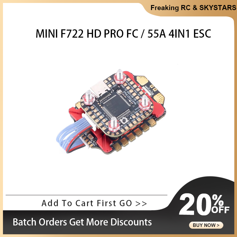 Foxeer Reaper F4 128K 65A Esc - SKYSTARS-Dron de carreras F722FC y AM32